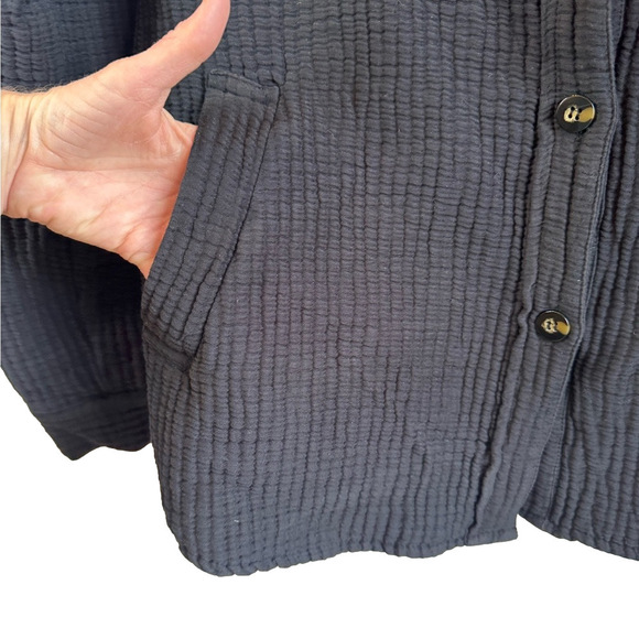 STOOSH Muslin Button-Up Shacket - Picture 6 of 10